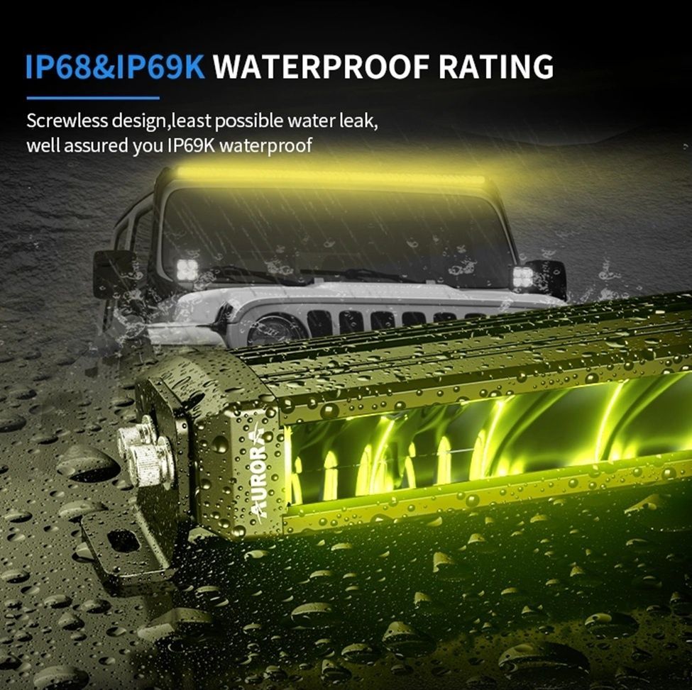 LED балка Aurora 10" 75Вт (Белый/желтый, комибинированый свет). AURORA ALO-S6-10-R5H1