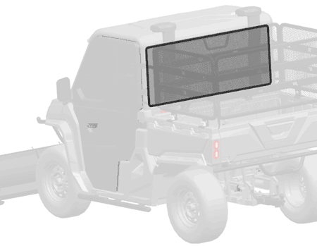 Заднее стекло оригинал CFMOTO для вездехода UFORCE  U1000