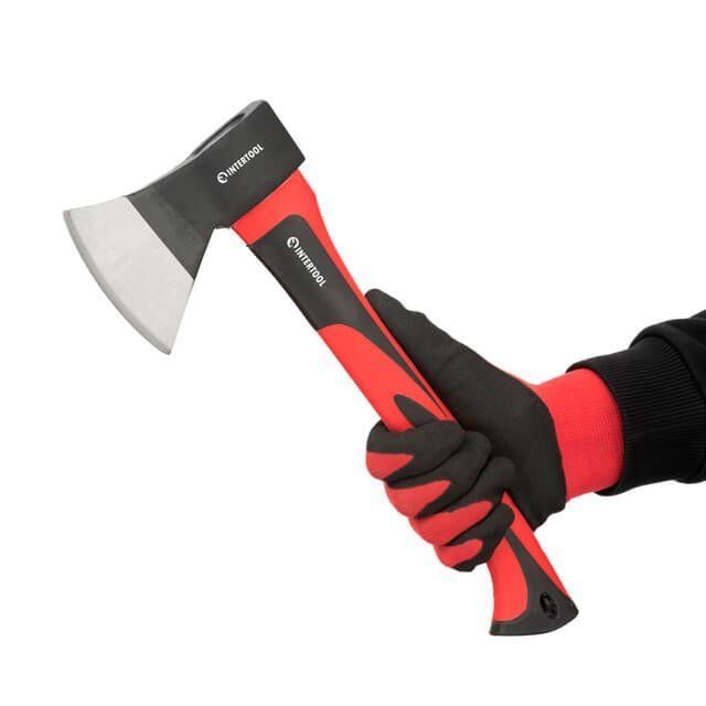 Сокира 600г ручка з фібергласу. INTERTOOL