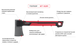 Сокира 630г ручка з фібергласу. STORM INTERTOOL