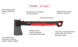 Сокира 930г ручка з фібергласу. STORM INTERTOOL