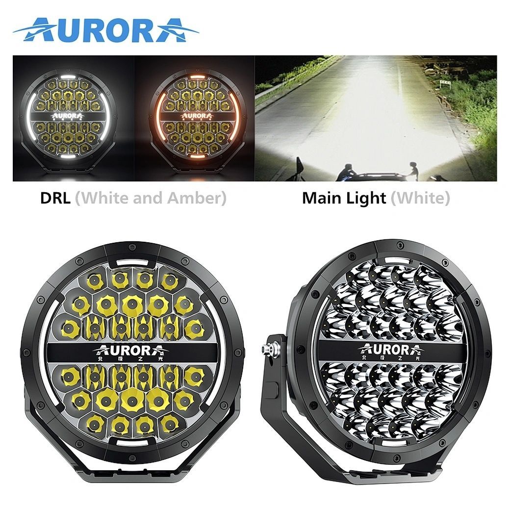 Светодиодные LED фары Aurora 7" 120Вт (Комбинированный свет с ДХО)