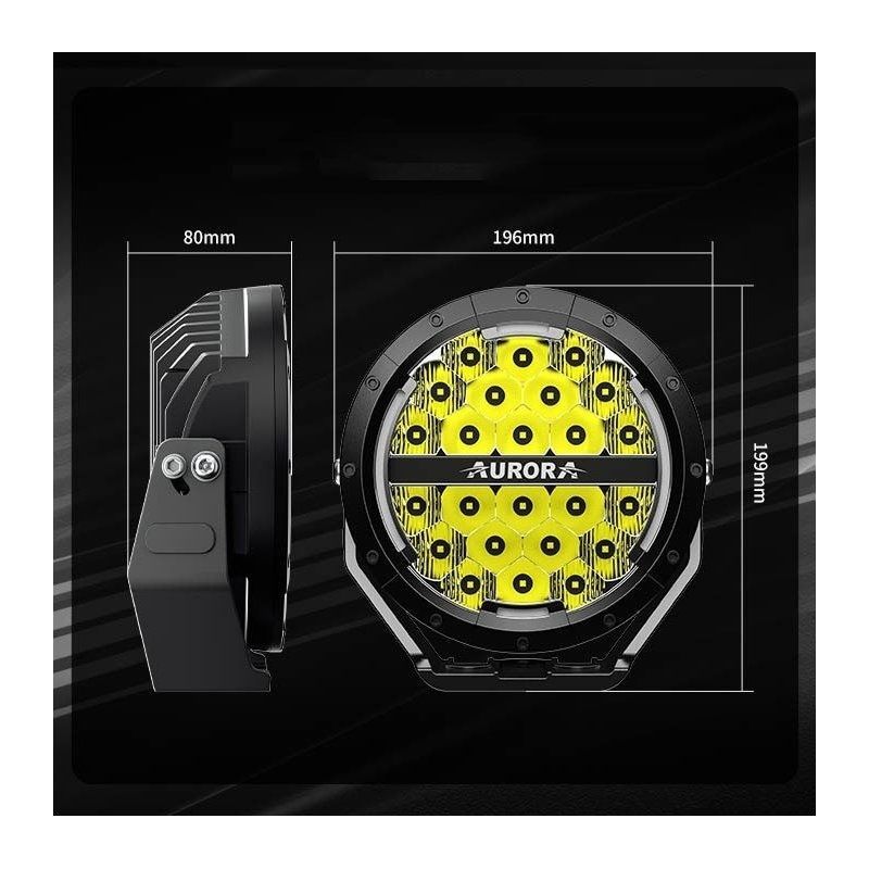 Светодиодные LED фары Aurora 7" 120Вт (Комбинированный свет с ДХО)